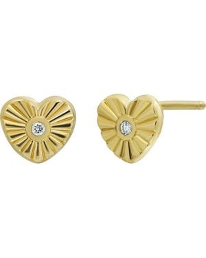 Bony Levy Diamond Heart Stud Earrings (Nordstrom Exclusive) - Metallic