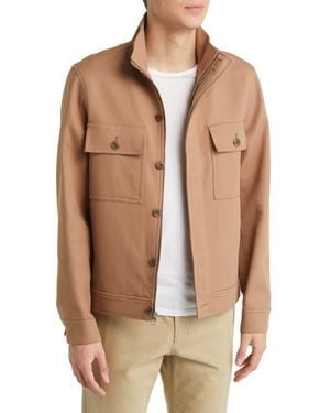 Vince Stretch Cotton Twill Chore Jacket - Natural