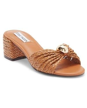 Steve Madden Melodee Woven Slide Sandal - Brown