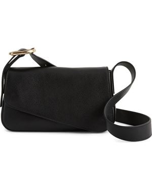 Madewell The Sculptural Buckle Leather Crossbody Bag - Black