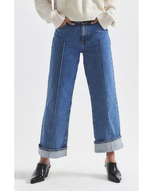 10 Crosby Derek Lam Delano Cuff Jeans - Blue