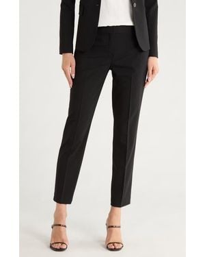 Theory Trestra Wool Taper Leg Pants - Black