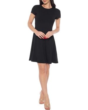 Bebe Rib T-Shirt Minidress - Black