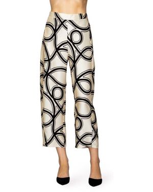 MELLODAY Printed Ankle Barrel Leg Pants - Multicolor