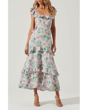 Astr Lysette Floral Midi Sundress - Multicolor