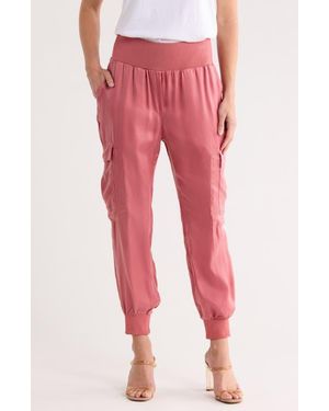 Cinq À Sept Giles Cupro Crop Cargo sweatpants - Blue