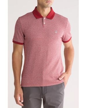 Original Penguin Geo Jacquard Pique Knit Polo - Pink