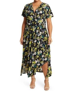 Love By Design Colette Printed Maxi Dress - Green