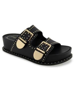 Kenneth Cole Gradie Wedge Sandal - Black