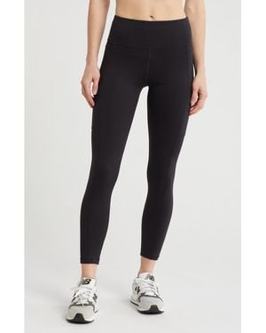 DKNY Balance High Waist Pocket 7/8 Compression Leggings - Black