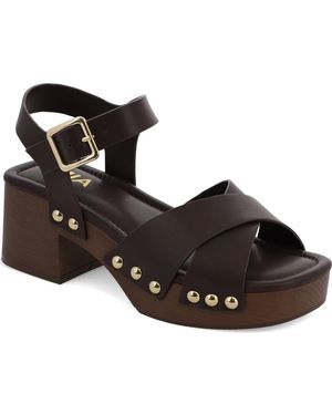 MIA Finna Platform Sandal - Black