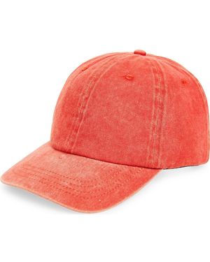 Nordstrom Rack Washed Baseball Cap - Red