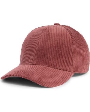 David & Young Corduroy Baseball Cap - Red