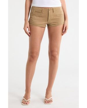 R13 Cotton Chino Micro Shorts - Natural