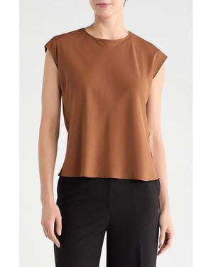 Catherine Malandrino Cap Sleeve Top - Brown