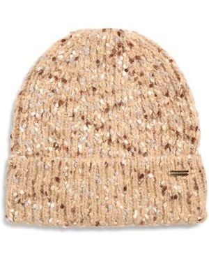 Steve Madden Nubby Cuffed Beanie - Natural