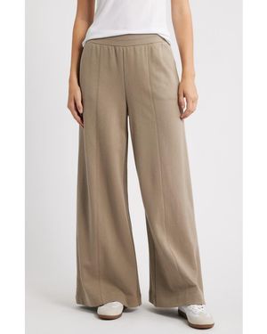Wit & Wisdom Skyrise Pintuck Pleat Wide Leg Pants - Natural