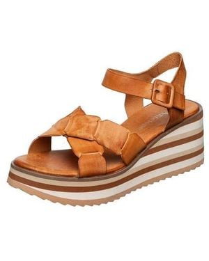 Antelope Poppy Platform Wedge Sandal - Brown