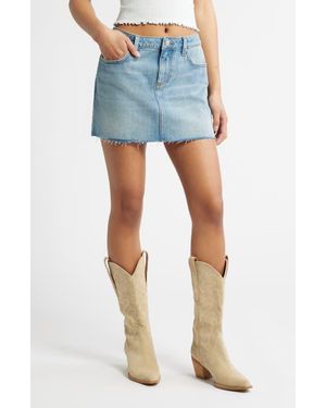 BP. Mid Rise Denim Miniskirt - Blue