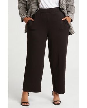 Tahari Scuba Wide Leg Pants - Black