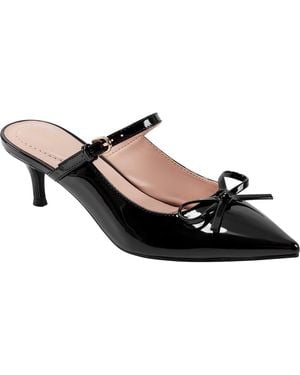 Bandolino Moss Patent Kitten Heel Mule - Black