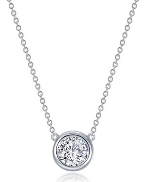 Lafonn Solitaire Bezel Necklace - Metallic
