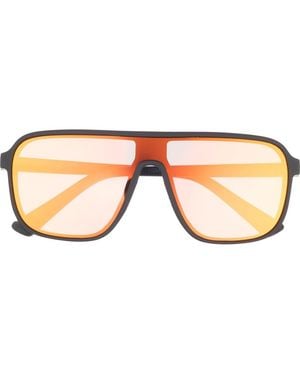 Hurley 133Mm Oversize Polarized Shield Sunglasses - Multicolor