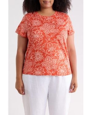 Sanctuary Cotton Blend Pocket T-Shirt - Red