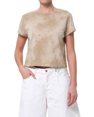 Agolde Adine Shrunken Organic Cotton T-Shirt - White
