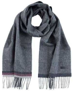 Bruno Magli Glen Plaid Silk & Cashmere Blend Scarf - Black