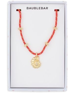 BaubleBar Join The New Wave Shell Pendant Necklace - White
