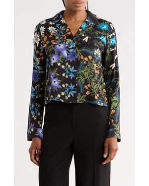 Tahari Cropped Utility Top - Black