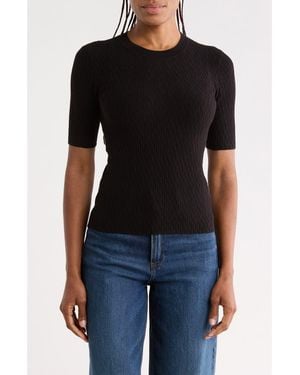 Rag & Bone Tam Short Sleeve Sweater - Black
