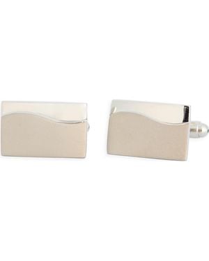 James Michael Wave Cuff Links - White