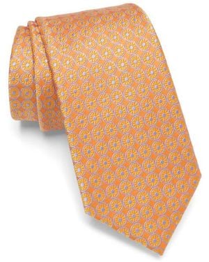 Ted Baker Westferry Circle Neat Silk Blend Tie - White