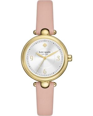 Kate Spade Gracie Leather Strap Watch, 32Mm - Metallic