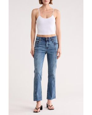 Kut From The Kloth Nikki Raw Ankle Flare Leg Jeans - Blue