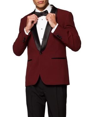 Opposuits Hot Burgundy Two-Piece Tuxedo Set & Bow Tie - Red