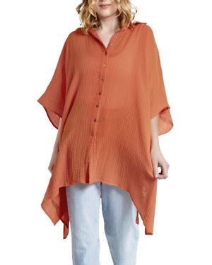 Saachi Oversize Cover-Up Shirt - Orange
