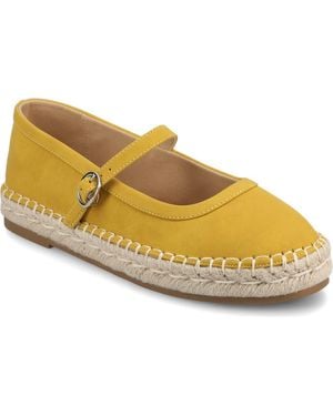 Journee Collection Kenzie Espadrille Flat - Yellow