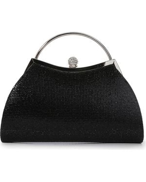 BERNESS Rhinestone Top Handle Bag - Black