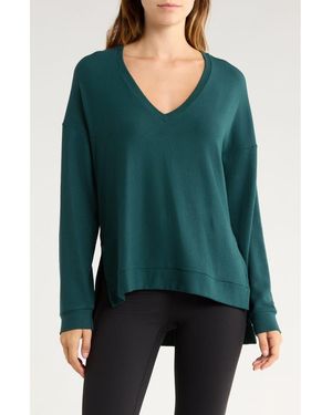 Beyond Yoga Long Weekend Knit Pullover - Green