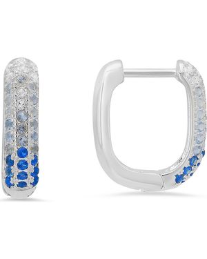 Queen Jewels Ombré Hoop Earrings - White