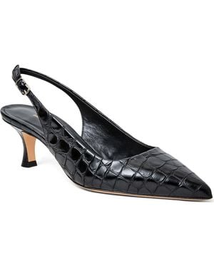 Bruno Magli Palerma Pointed Toe Kitten Heel Slingback Pump - Black