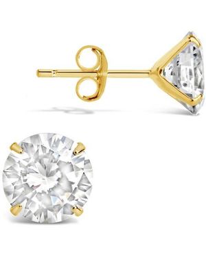 Sterling Forever Cz Stud Earrings - Metallic