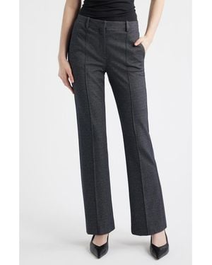 Theory Slim Herringbone Knit Pintuck Pants - Blue