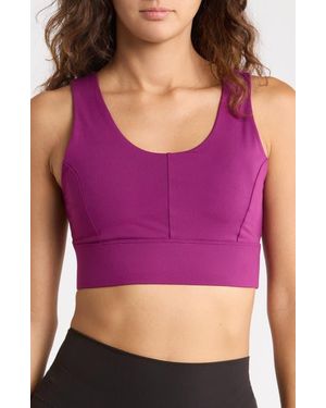 90 Degrees Interlock Dominion Low Impact Sports Bra - Purple