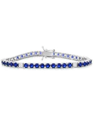 Chloe and Madison Cz Tennis Bracelet - Blue