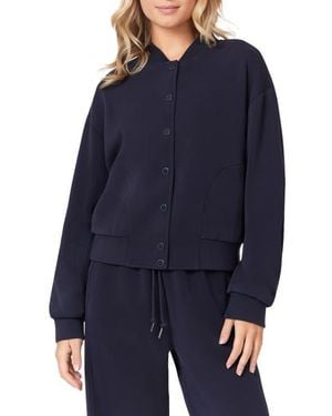 Scotch & Soda Jersey Bomber Jacket - Blue