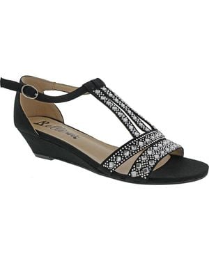 Bellini Larris Rhinestone Wedge Sandal - Black